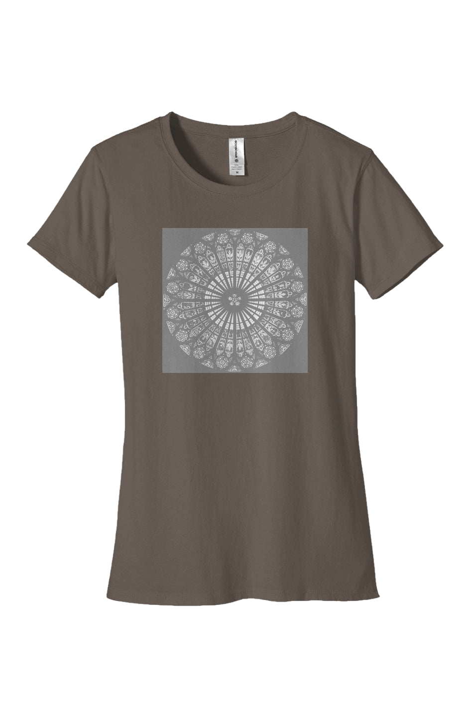 Women's Fitted T-Shirt Strasbourg Rose 100% Organic Cotton - Wearable Alchemy