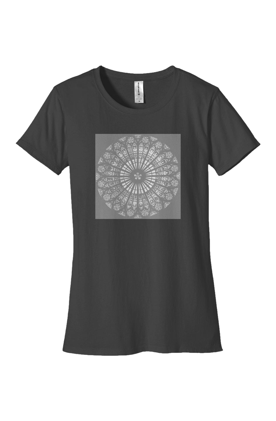 Women's Fitted T-Shirt Strasbourg Rose 100% Organic Cotton - Wearable Alchemy