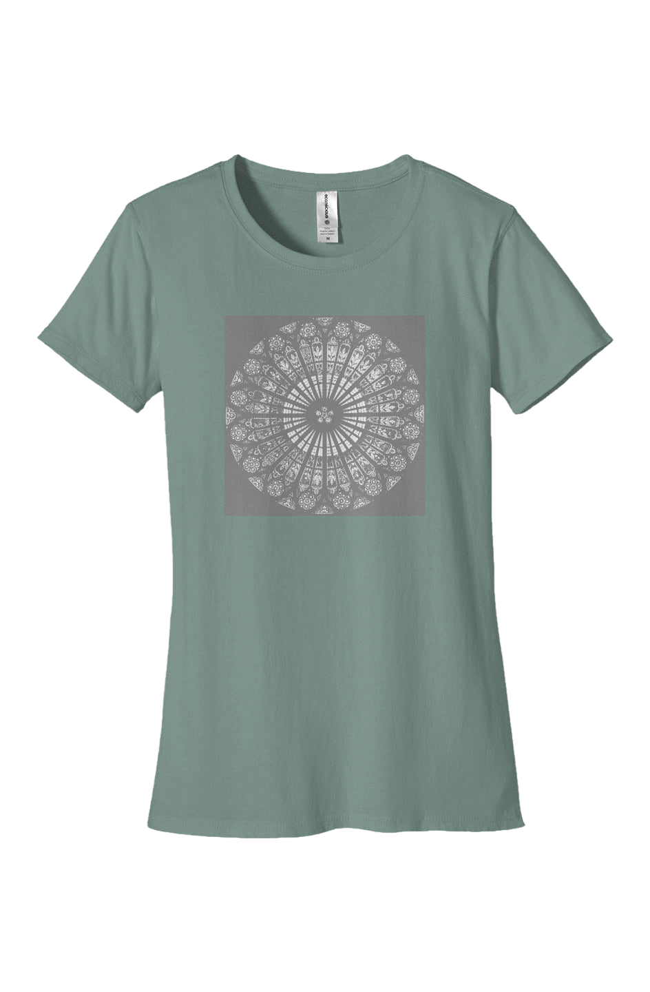 Women's Fitted T-Shirt Strasbourg Rose 100% Organic Cotton - Wearable Alchemy