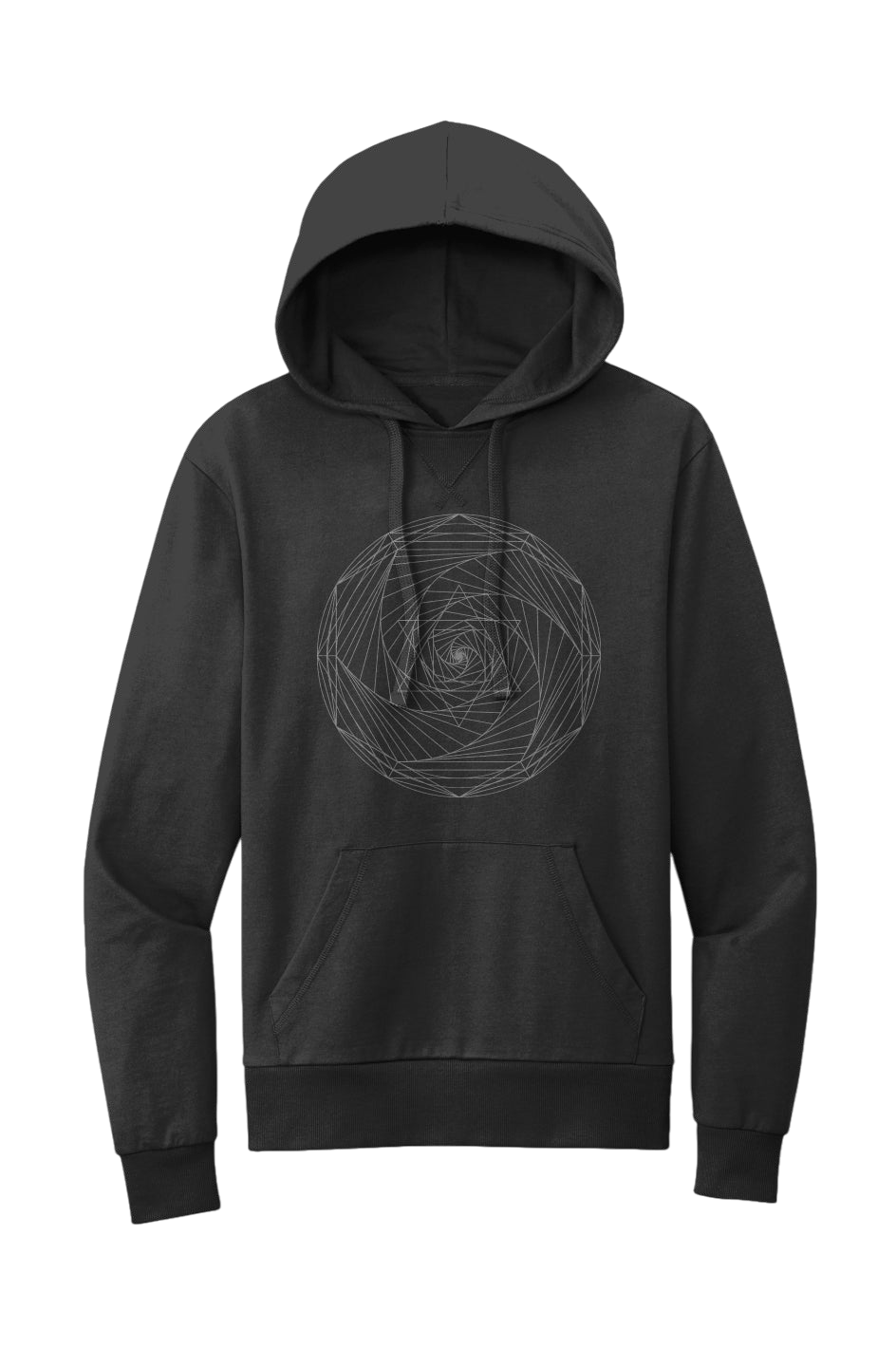 Women's French Terry Hoodie Spiral Merkaba 100% Organic Cotton - Wearable Alchemy