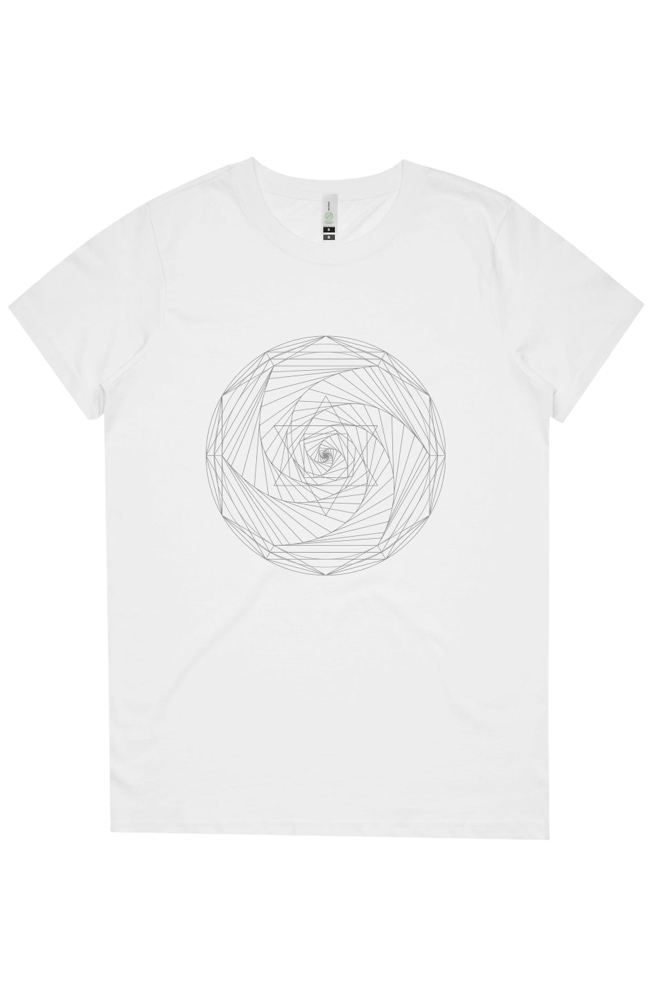 Women's Relaxed Fit T-Shirt Spiral Merkaba 100% Organic Cotton - Wearable Alchemy