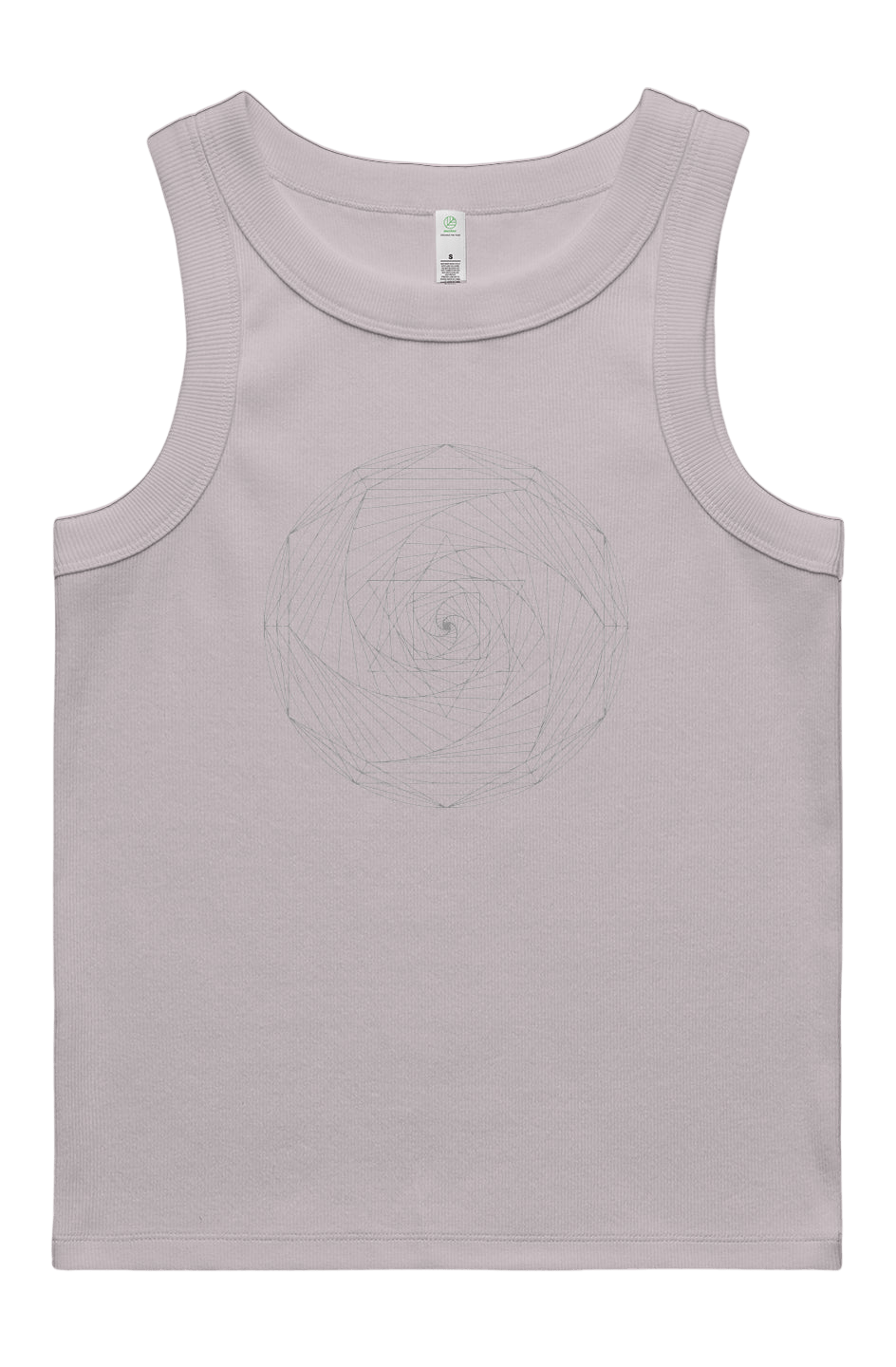Women's Rib Tank Spiral Merkaba 95% Organic Cotton - Wearable Alchemy