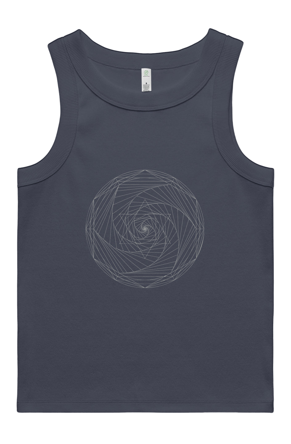 Women's Rib Tank Spiral Merkaba 95% Organic Cotton - Wearable Alchemy