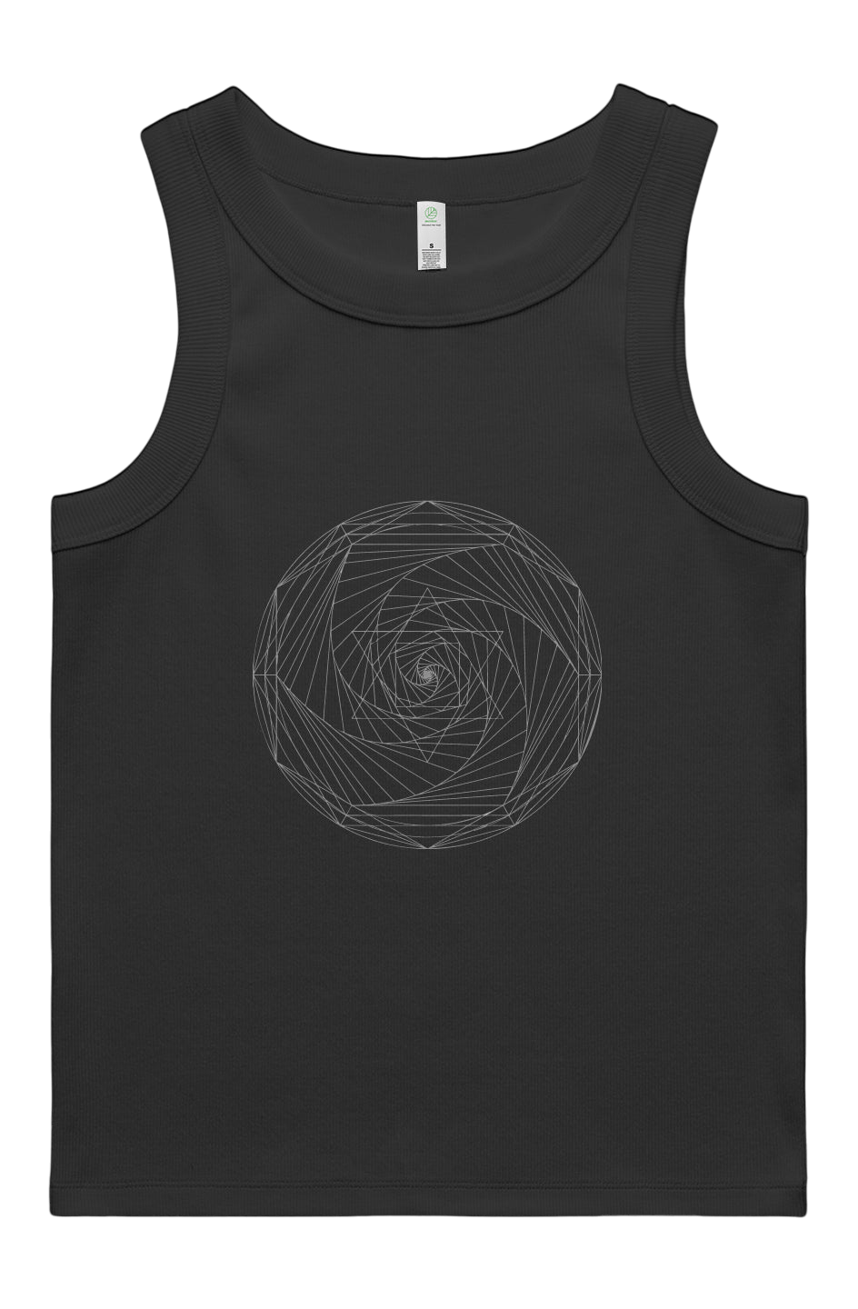 Women's Rib Tank Spiral Merkaba 95% Organic Cotton - Wearable Alchemy