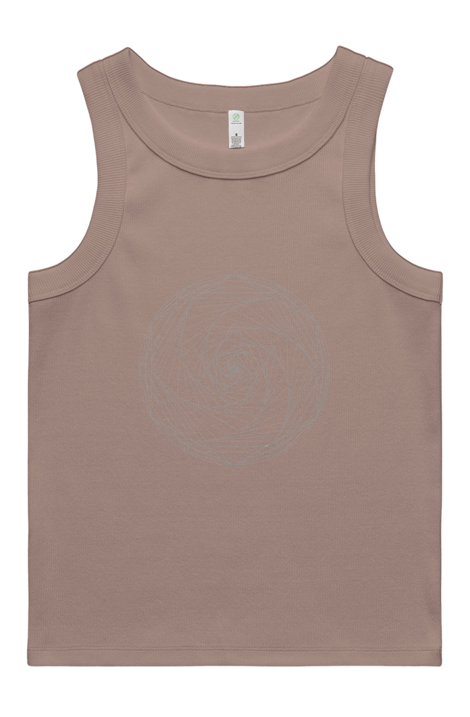 Women's Rib Tank Spiral Merkaba 95% Organic Cotton - Wearable Alchemy