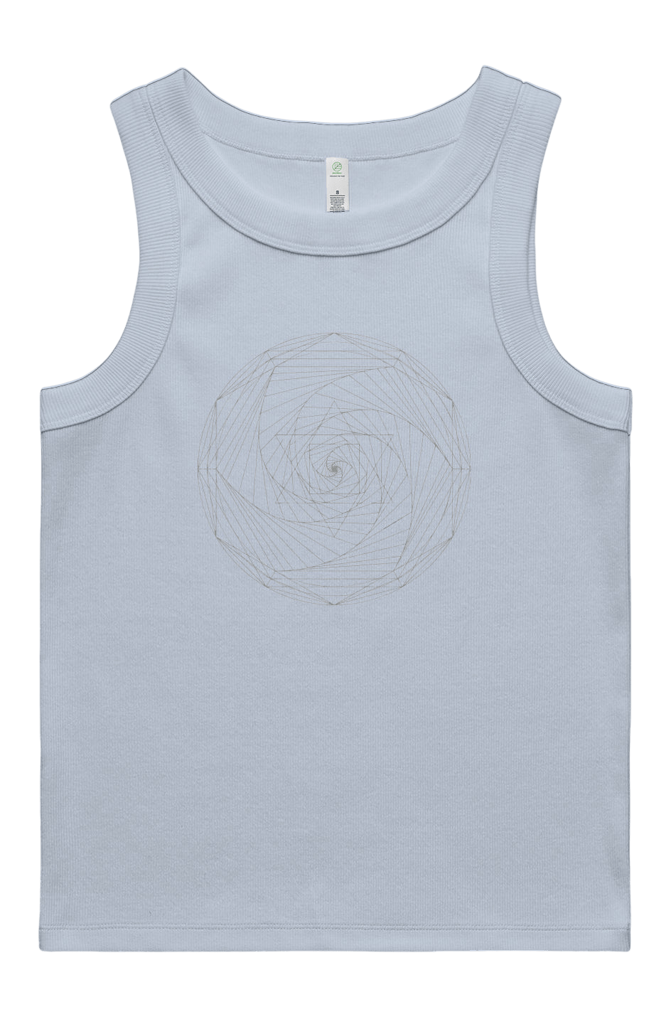 Women's Rib Tank Spiral Merkaba 95% Organic Cotton - Wearable Alchemy