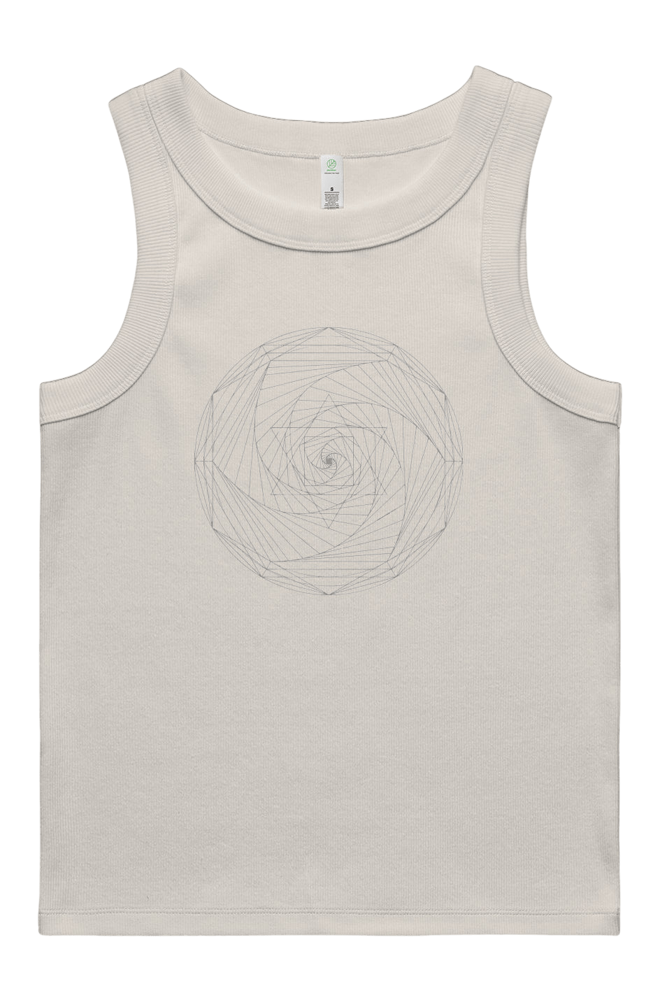 Women's Rib Tank Spiral Merkaba 95% Organic Cotton - Wearable Alchemy