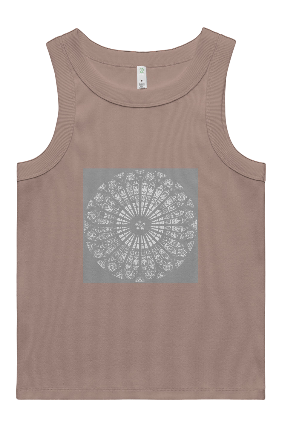 Women's Rib Tank Strasbourg Rose 95% Organic Cotton - Wearable Alchemy